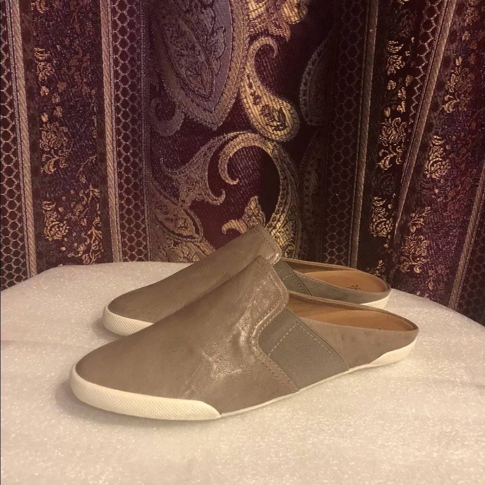Frye Melanie Gore Mule, Leather, Grey (9)